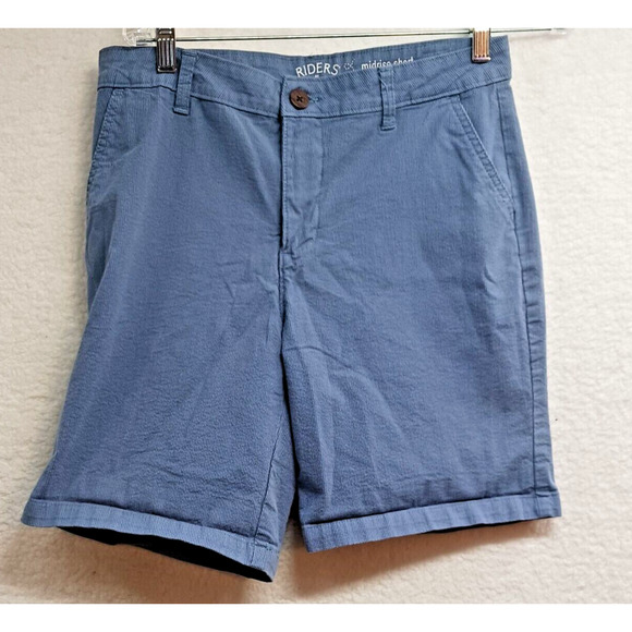 Riders‎ by Lee Midrise Shorts Corduroy Style Blue 10M 30"x8" - Picture 1 of 12